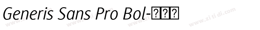 Generis Sans Pro Bol字体转换